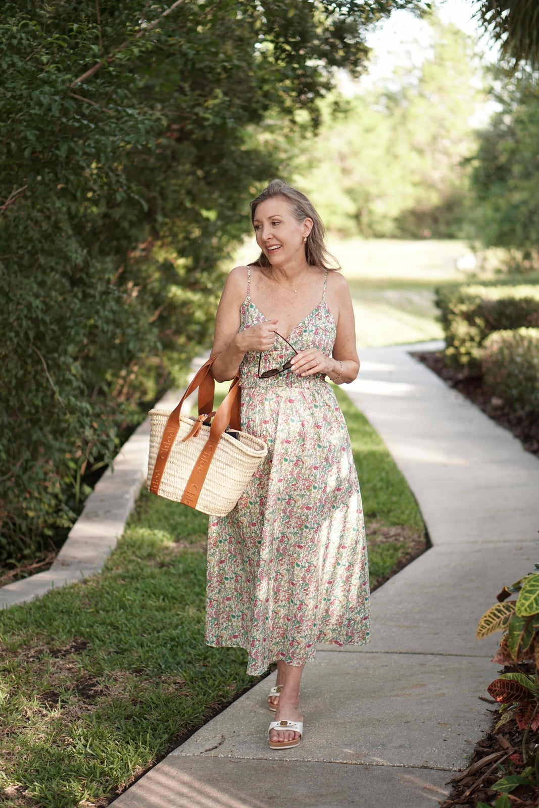 Floral Print Spaghetti Strap Midi Dress — Trendy Dress As Your Type