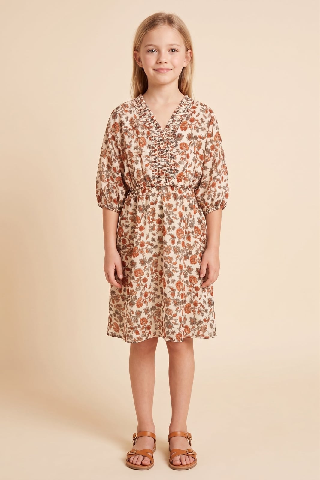 Floral Print Relaxed Fit Midi Dress Floral Print Relaxed Fit Midi Dress — Trendy Dresses for Teens