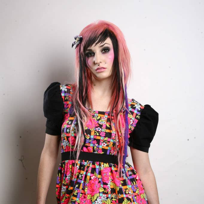 Floral Print Dress with Puff Sleeves Floral Print Dress with Puff Sleeves — Trendy Emo Style