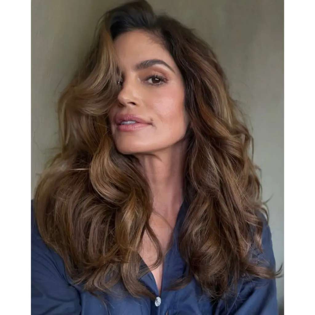 Mid-Back Voluminous Brown With Blonde Highlights Mid-Back Voluminous Brown With Blonde Highlights — Trendy Extensions Hair