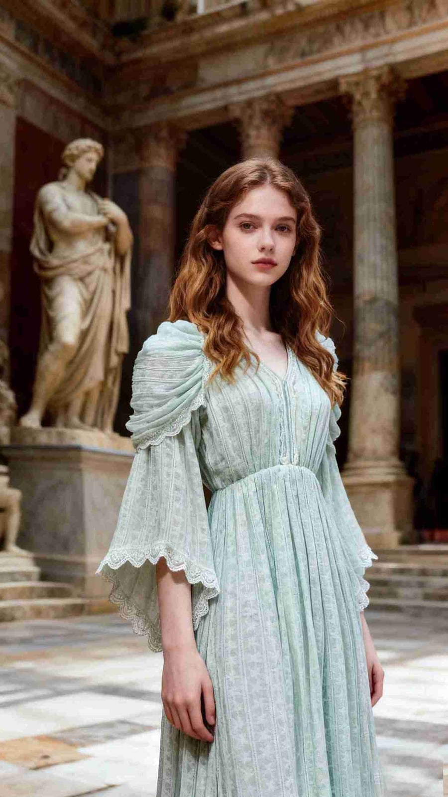 Pale Green Lace Trimmed Ethereal Dress Pale Green Lace Trimmed Ethereal Dress — Trendy Fairycore Outfits