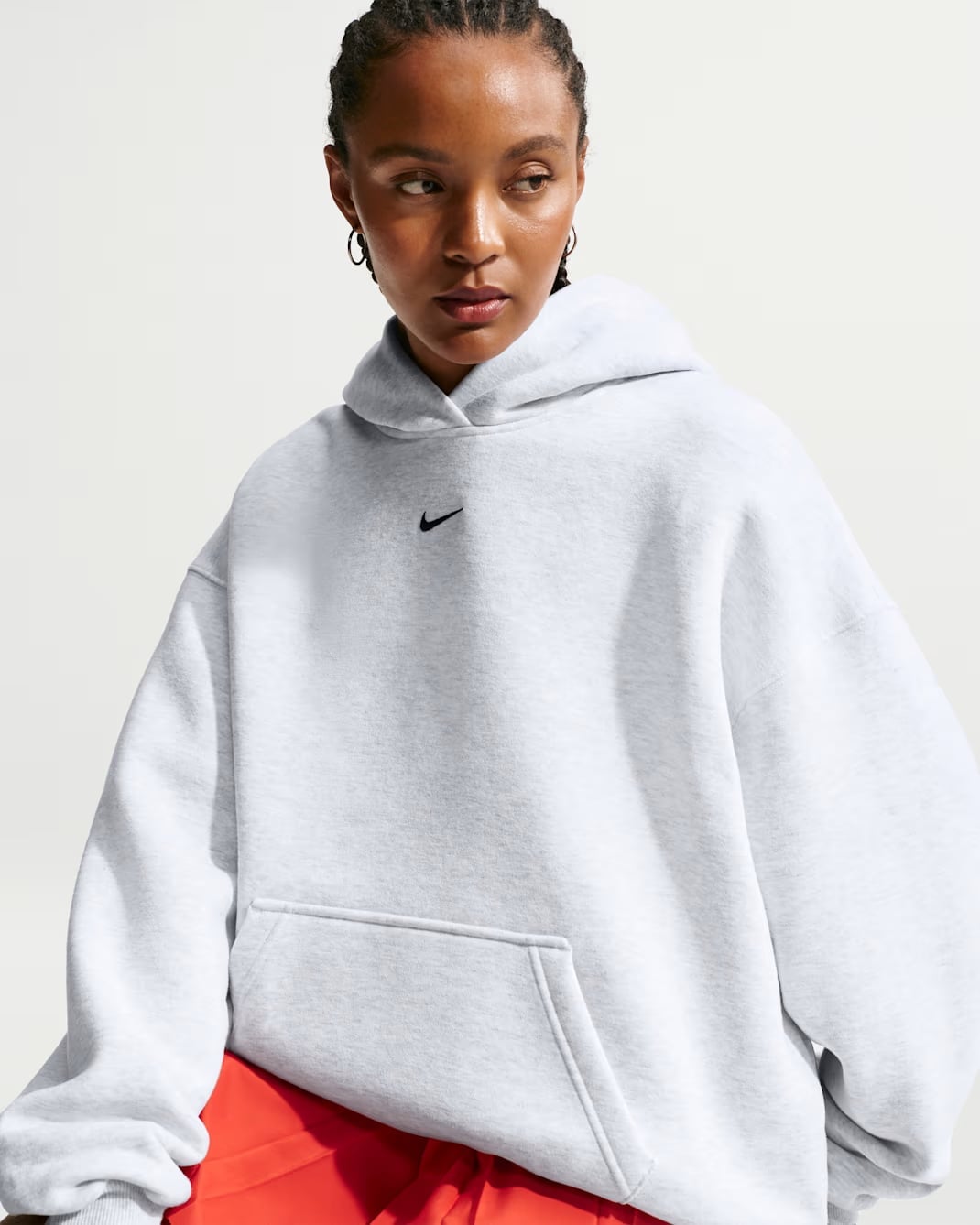 Oversized Gray Nike Fleece Hoodie Oversized Gray Nike Fleece Hoodie — Trendy Fleece Outfits