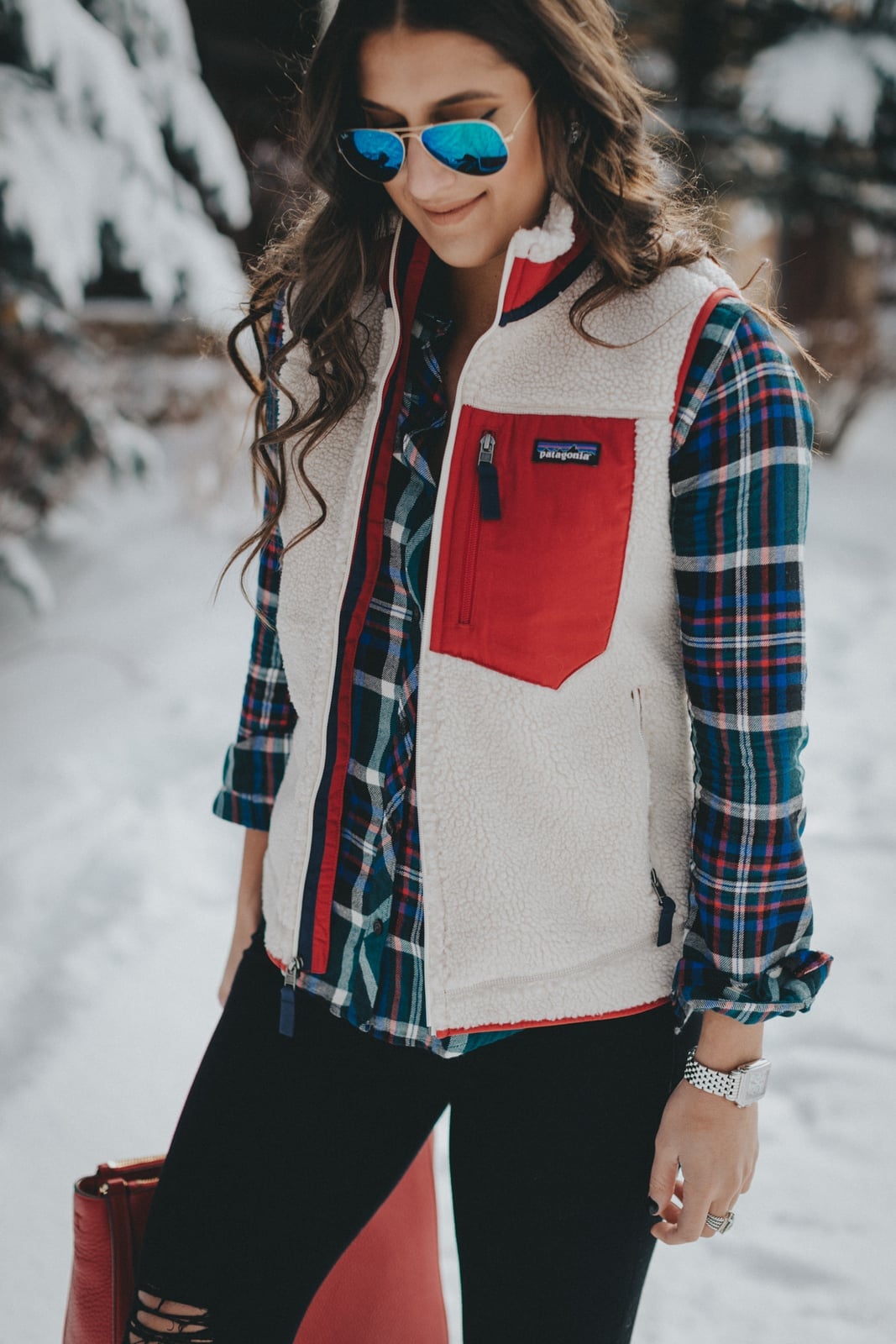 Cream Fleece Vest with Plaid Shirt Cream Fleece Vest with Plaid Shirt — Trendy Fleece Outfits