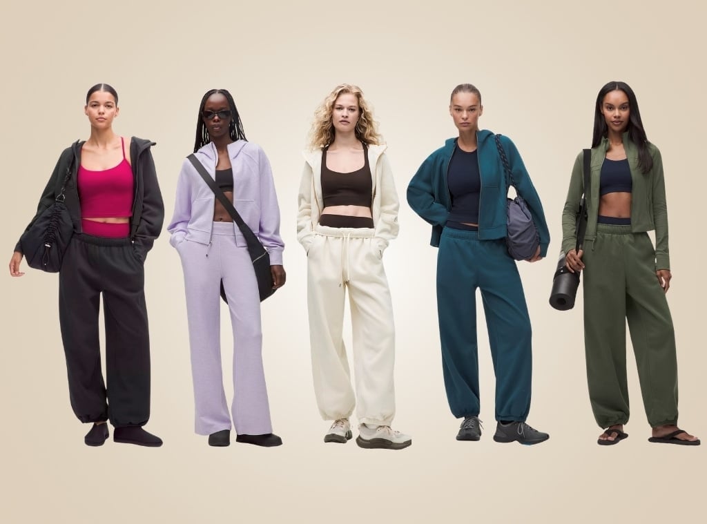 Group of Women in Colorful Fleece Tracksuits Group of Women in Colorful Fleece Tracksuits — Trendy Fleece Outfits
