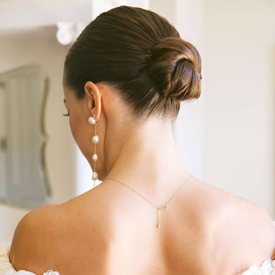Sleek Low Bun For Mid-Back Dark Brown Hair Sleek Low Bun For Mid-Back Dark Brown Hair — Trendy Formal Updos
