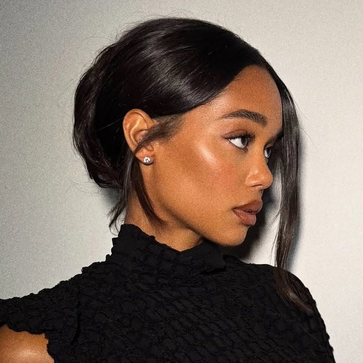 Sleek Low Bun For Fine Dark Brown Hair, Close-Up Take Sleek Low Bun For Fine Dark Brown Hair, Close-Up Take — Trendy Formal Updos