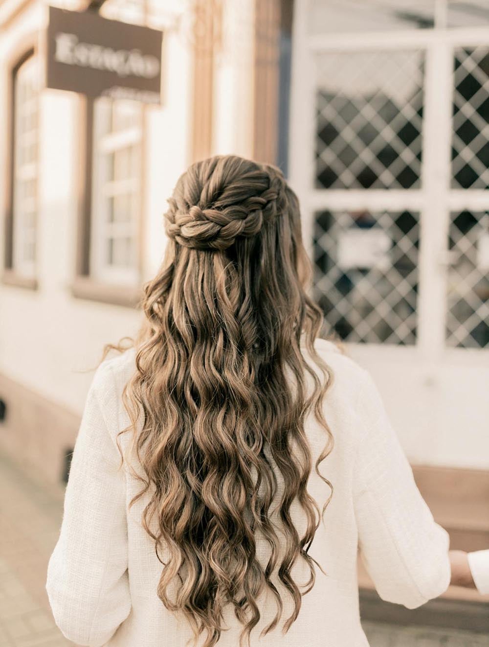 Long Braided Half-Up Half-Down Long Braided Half-Up Half-Down — Trendy Going Out Hairstyles