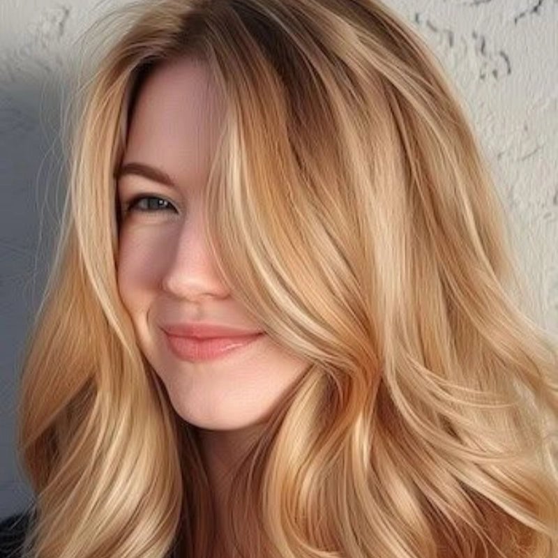 Collarbone Golden Blonde With Soft Layers — Trendy Golden Blonde