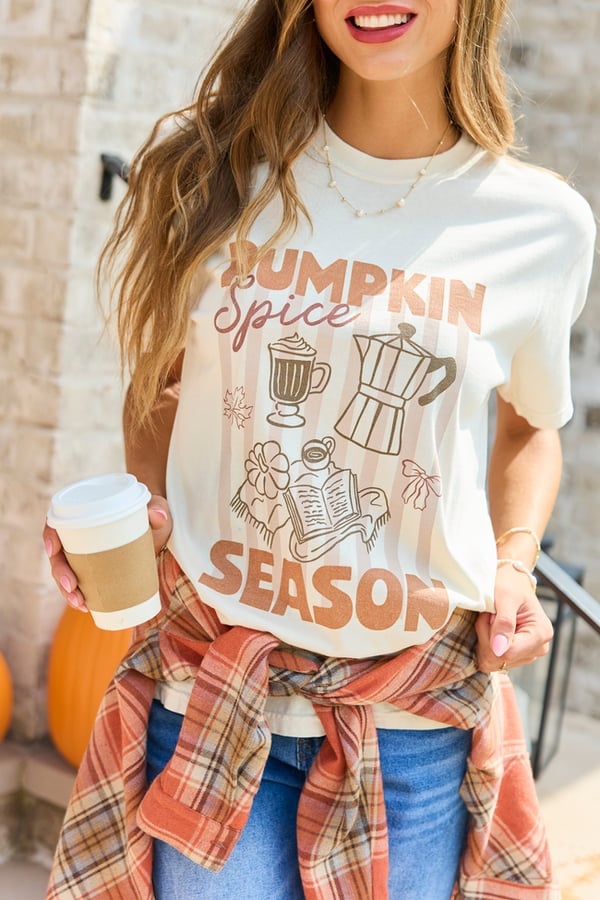 Graphic Tee With Plaid Shirt Around Waist — Trendy Graphic Tee Outfits