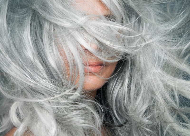 Voluminous Cool Gray Blowout Voluminous Cool Gray Blowout — Trendy Gray Hair Color