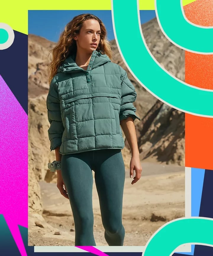Teal Green Leggings With Quilted Jacket Teal Green Leggings With Quilted Jacket — Trendy Green Leggings Outfit
