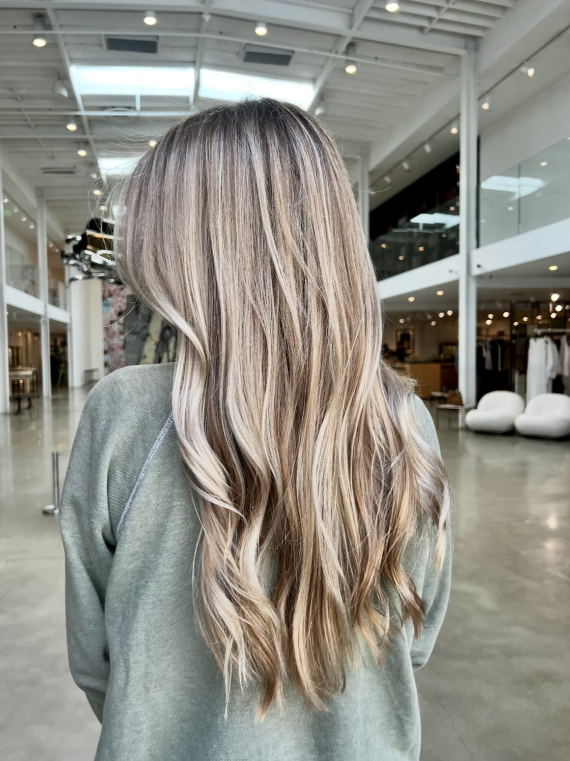 Mid-Back Layers With Ash Blonde Balayage — Trendy Hair Care Routine