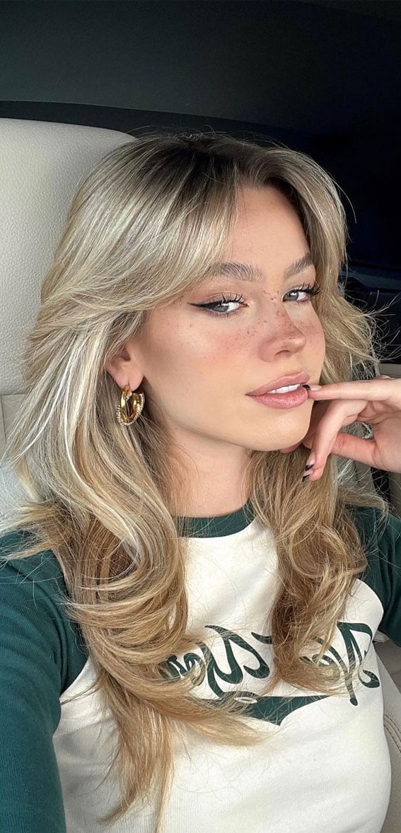 Shoulder Length Layers With Curtain Bangs Shoulder Length Layers With Curtain Bangs — Trendy Hair Pictures