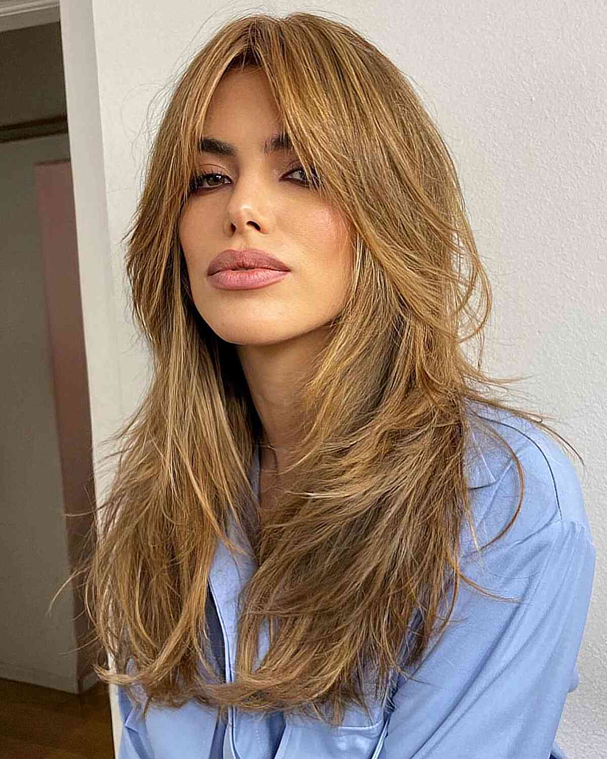 Long Layers With Balayage And Curtain Bangs Long Layers With Balayage And Curtain Bangs — Trendy Hair Pictures