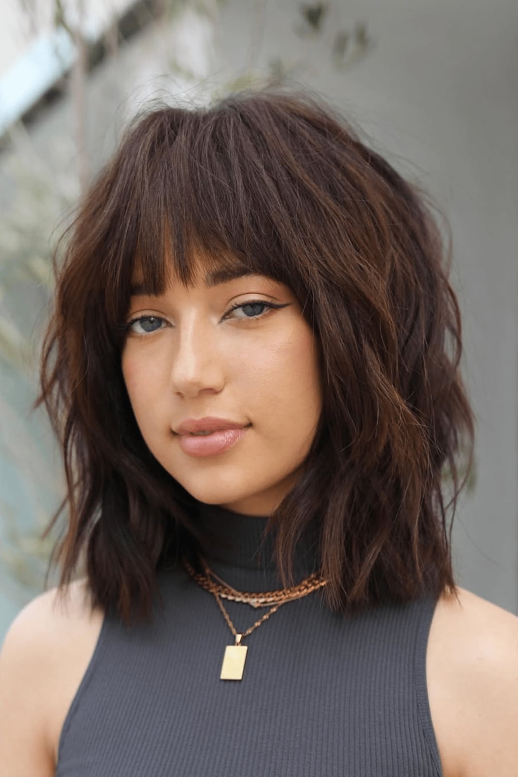 Chin Length Wavy Shag With Wispy Bangs — Trendy Hairstyles for Teens