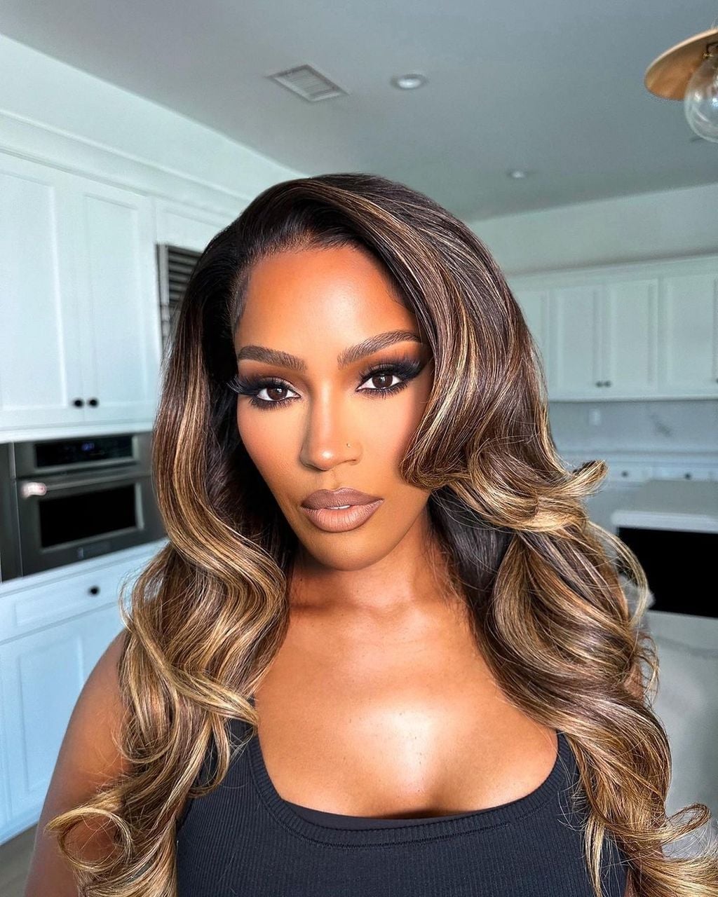 Long Dark Brown With Subtle Blonde Highlights — Trendy Highlights Hair