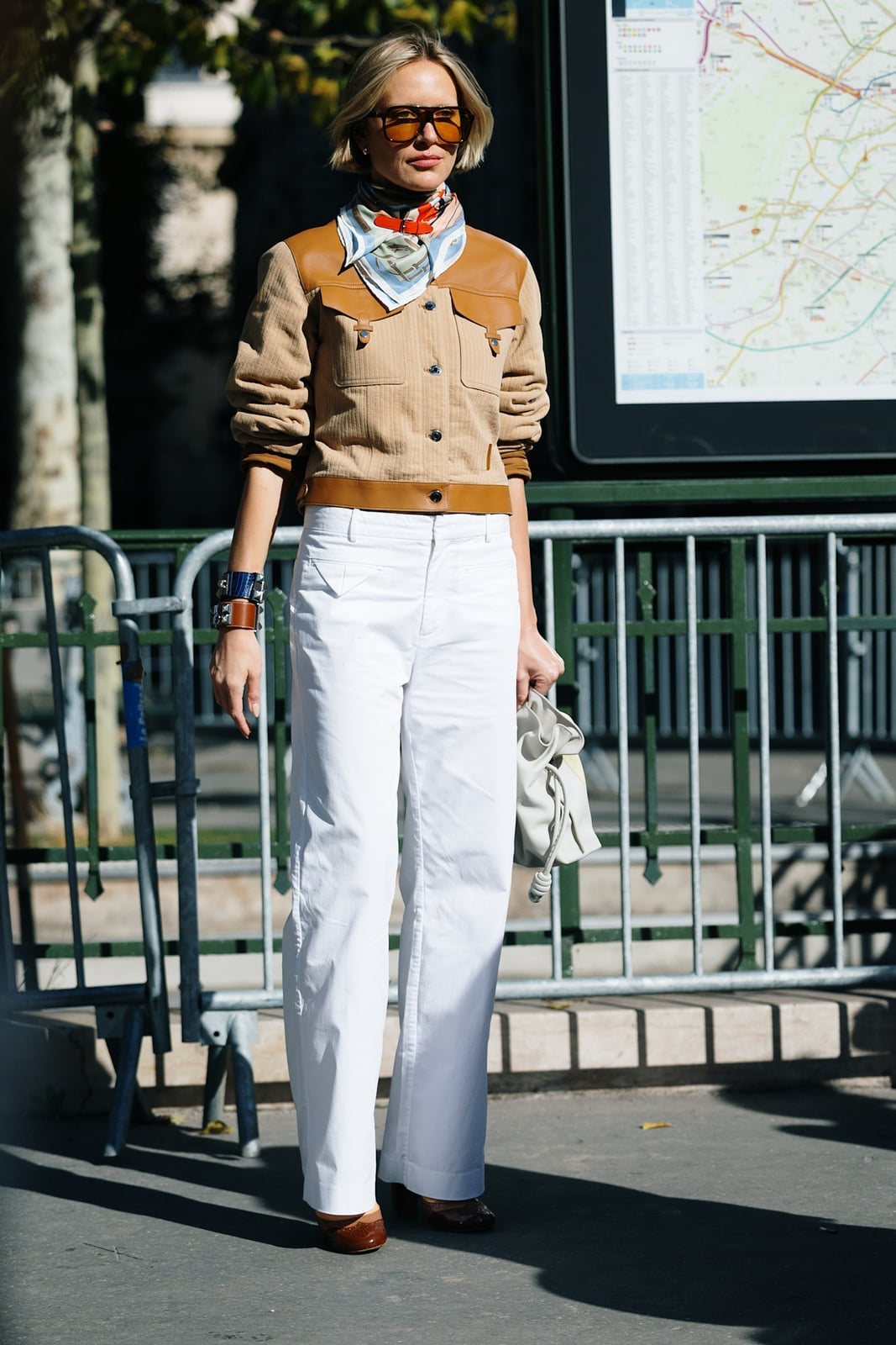 Brown Corduroy Shirt Jacket With White Wide Leg Trousers Brown Corduroy Shirt Jacket With White Wide Leg Trousers — Trendy Italian Outfits