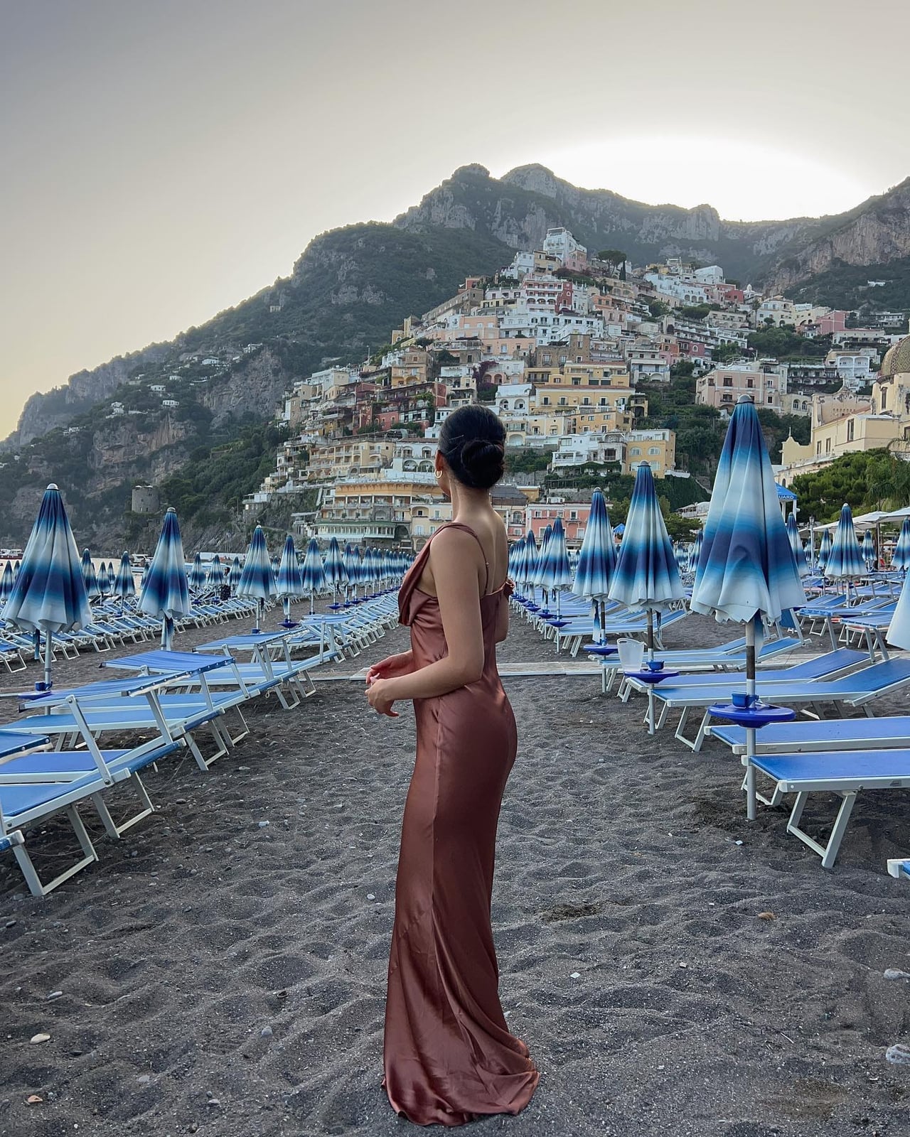 Bronze Satin Slip Dress Bronze Satin Slip Dress — Trendy Italian Outfits