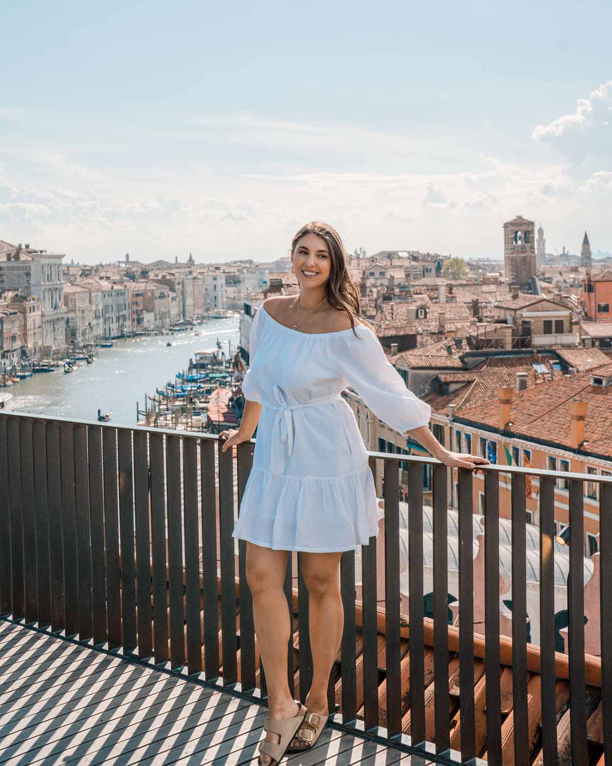 White Tiered Off-the-Shoulder Mini Dress White Tiered Off-the-Shoulder Mini Dress — Trendy Italy Outfits