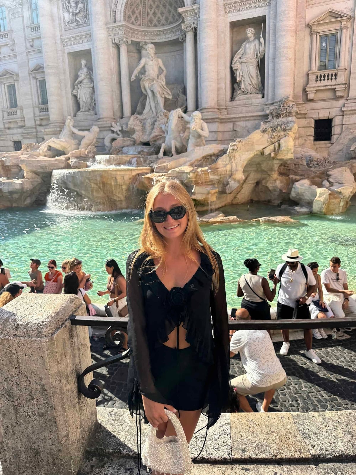 Black Sheer Long-Sleeve Top With Black Shorts Black Sheer Long-Sleeve Top With Black Shorts — Trendy Italy Outfits