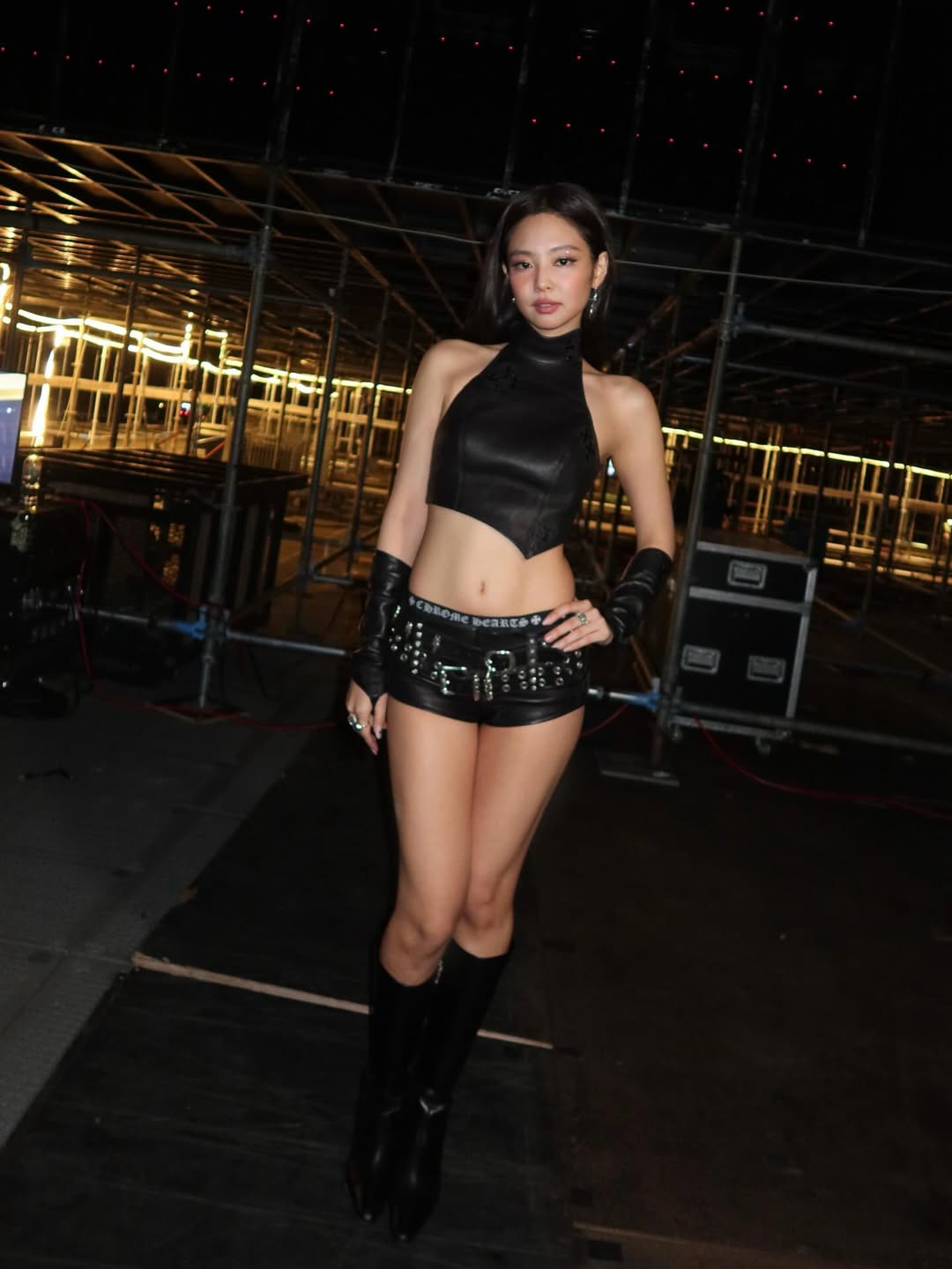 Studded Performance Halter Crop Top and Shorts Studded Performance Halter Crop Top and Shorts — Trendy K-pop Outfits