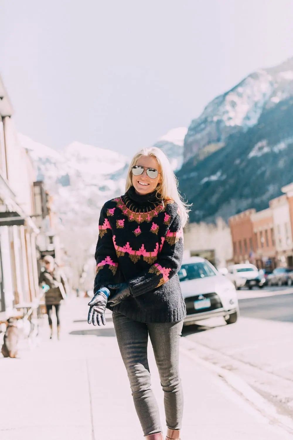 Fair Isle Turtleneck Sweater with Skinny Jeans Fair Isle Turtleneck Sweater with Skinny Jeans — Trendy Lazy Outfits