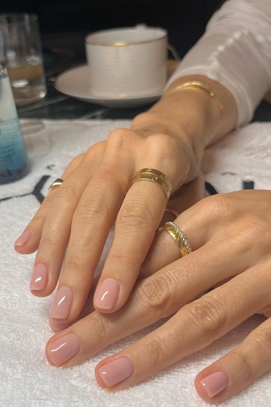 Short Square Milky Pink Nude Glossy Nails Short Square Milky Pink Nude Glossy Nails — Trendy Manicure Nails