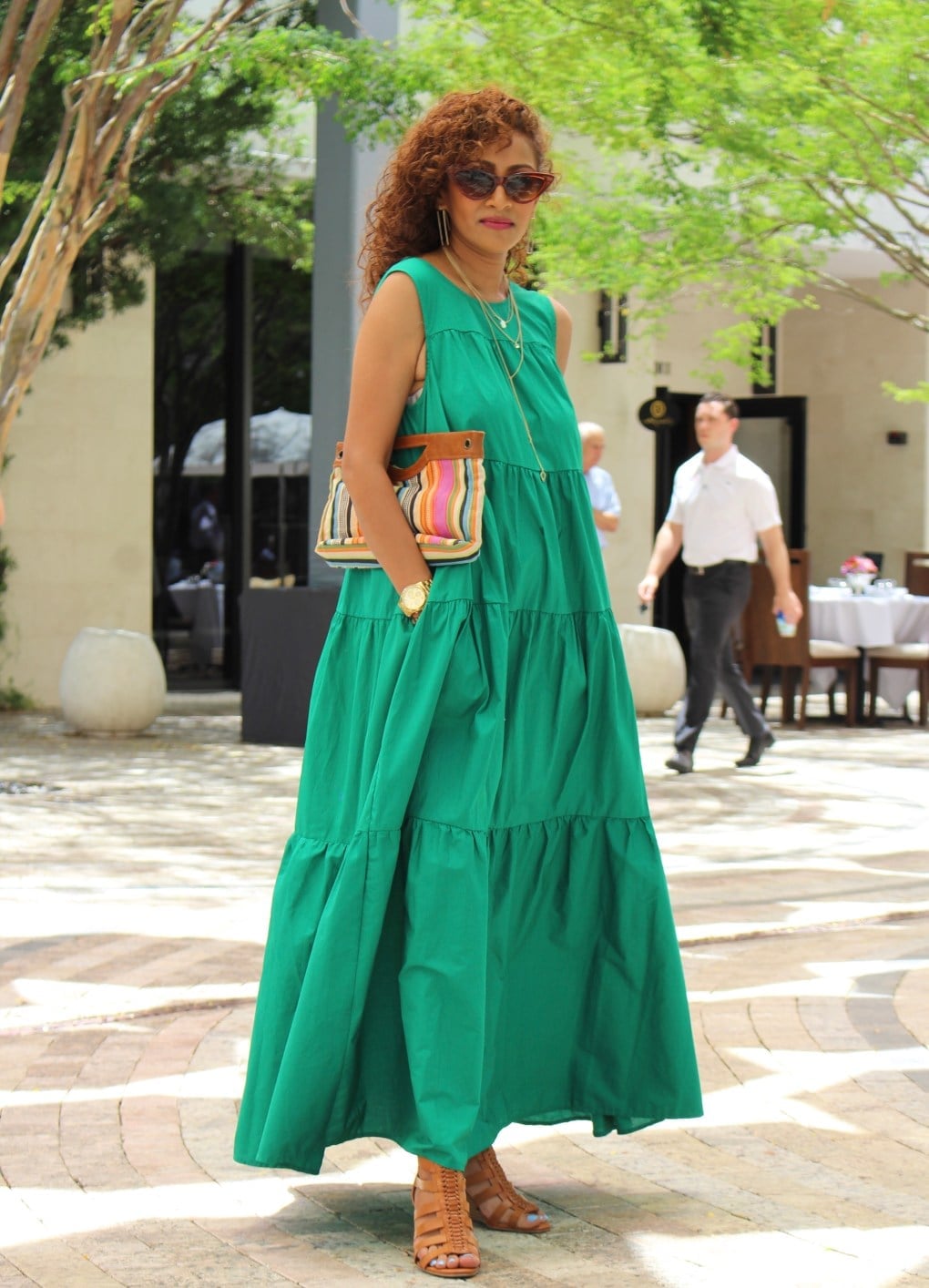 Vibrant Green Tiered Maxi Dress — Trendy Maxi Dresses Outfit