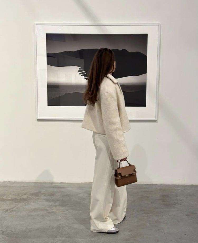 Boucle Jacket With Wide-Leg Trousers Boucle Jacket With Wide-Leg Trousers — Trendy Museum Outfits