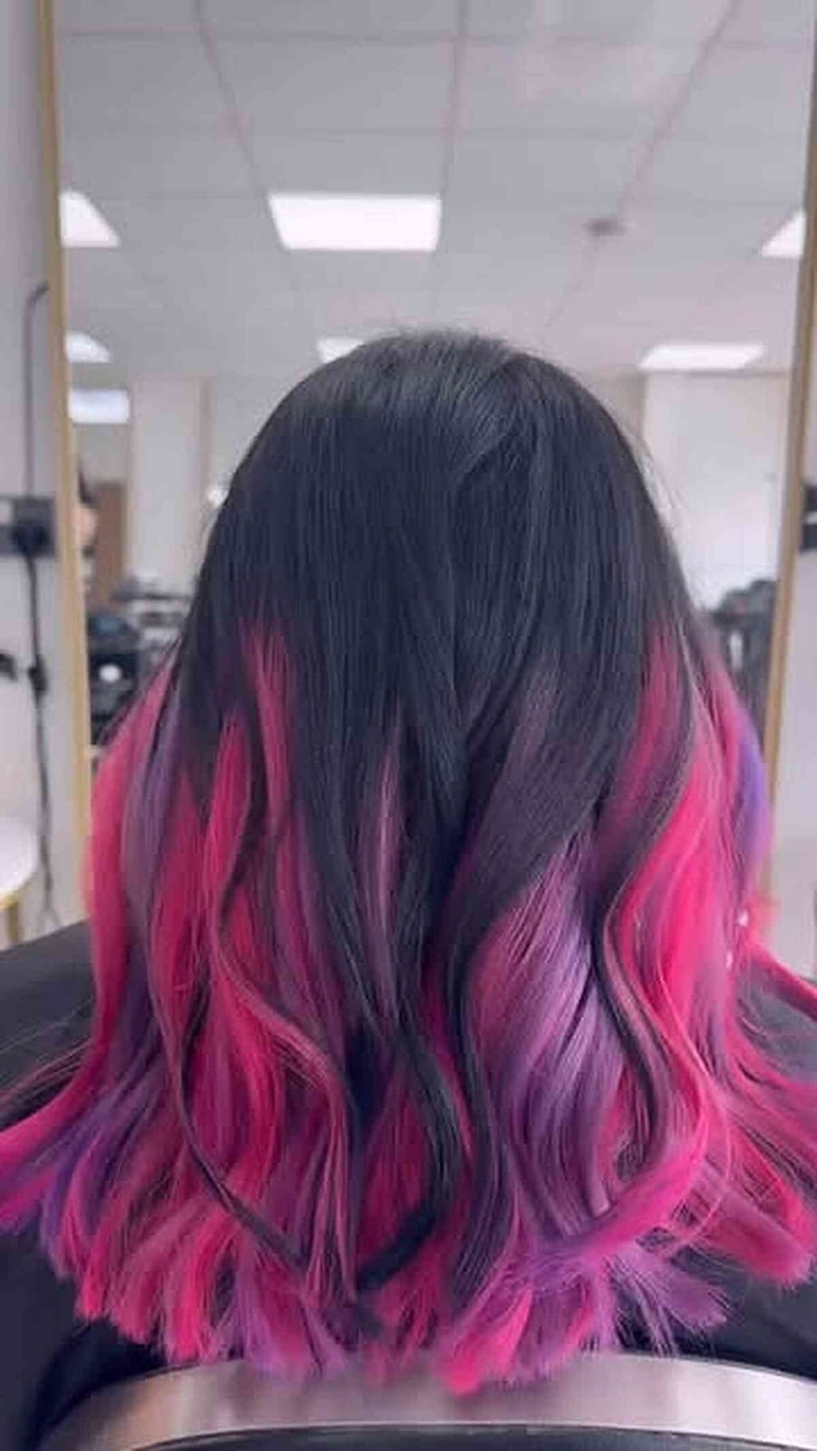 Mid-Back Black To Deep Purple Ombre Mid-Back Black To Deep Purple Ombre — Trendy Ombre Hair Color