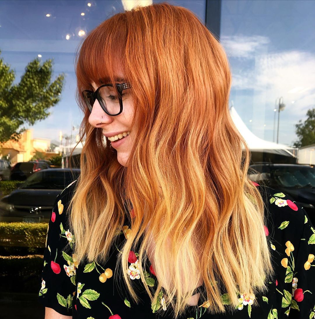 Long Layered Dark Brown To Bright Blonde Ombre Long Layered Dark Brown To Bright Blonde Ombre — Trendy Ombre Hair Color