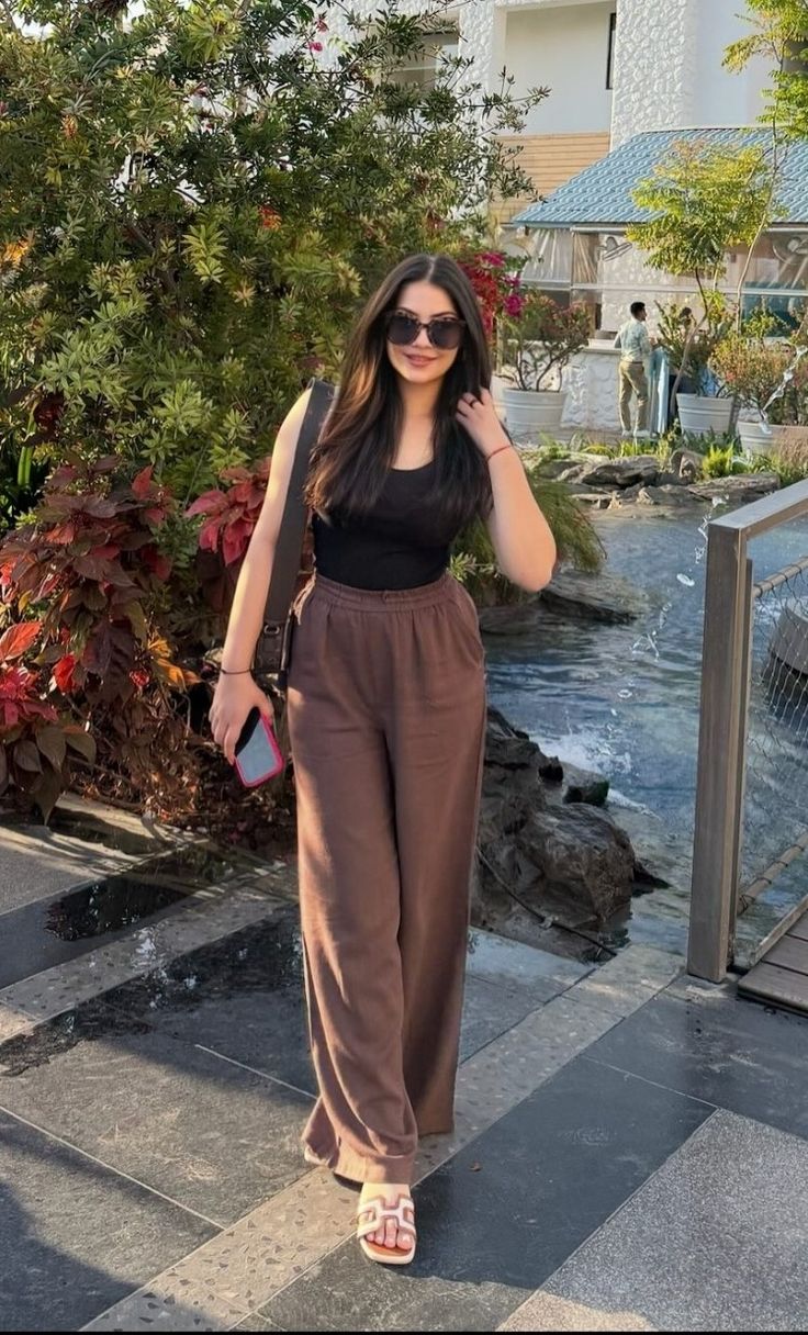 Wide-Leg Trousers with Tank Top Wide-Leg Trousers with Tank Top — Trendy Outfits for Teens