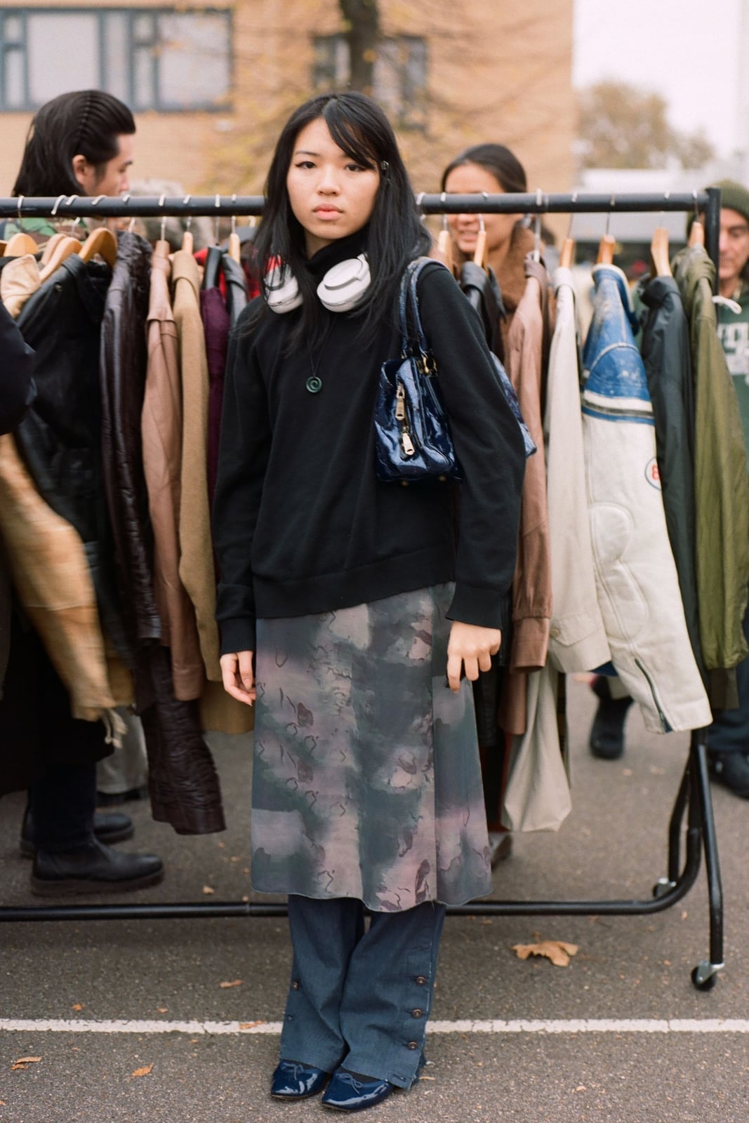 Flared Jeans with Patterned Midi Skirt Flared Jeans with Patterned Midi Skirt — Trendy Outfits for Teens