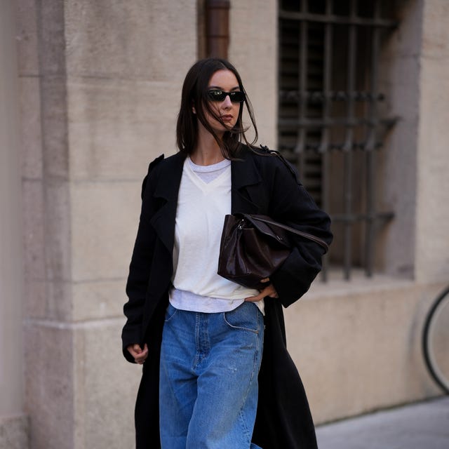 Trench Coat Over White Tee and Distressed Jeans Trench Coat Over White Tee and Distressed Jeans — Trendy Outfits for Teens