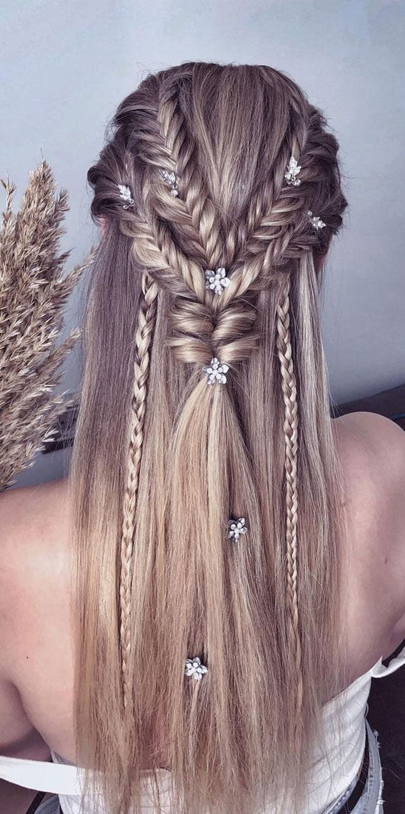Ash Blonde Braided Crown Ash Blonde Braided Crown — Trendy Party Hair