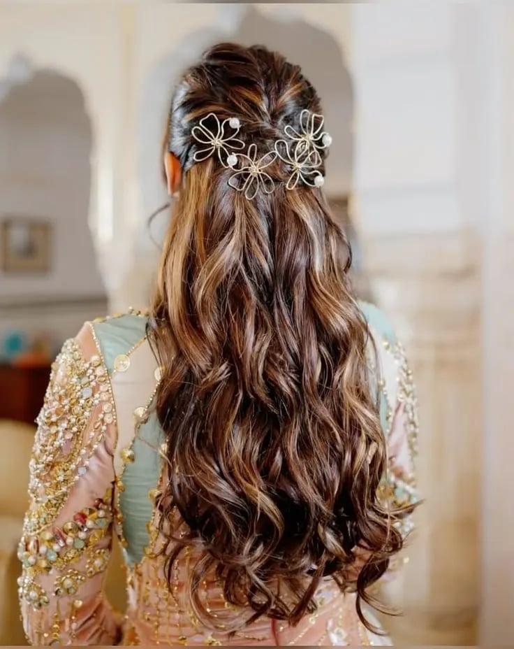 Mid-Back Waves With Braided Crown Mid-Back Waves With Braided Crown — Trendy Party Hair