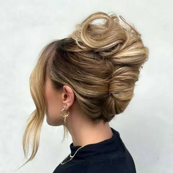 Ash Blonde Updo With Tendrils Ash Blonde Updo With Tendrils — Trendy Party Hair