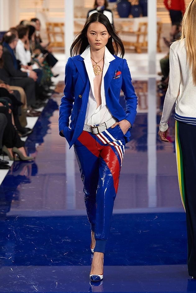 Royal Blue Blazer and Striped Trousers Royal Blue Blazer and Striped Trousers — Trendy Ralph Lauren Outfits