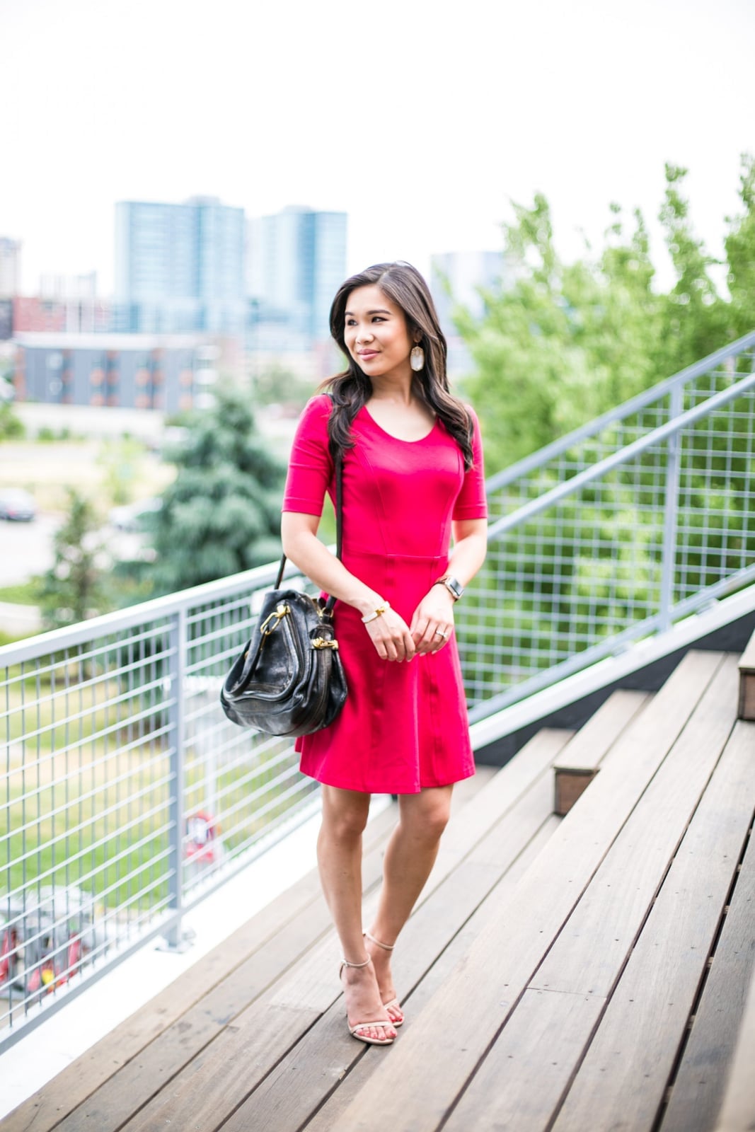 Bright Red Velvet Fit and Flare Work Dress Bright Red Velvet Fit and Flare Work Dress — Trendy Red Dresses Outfits