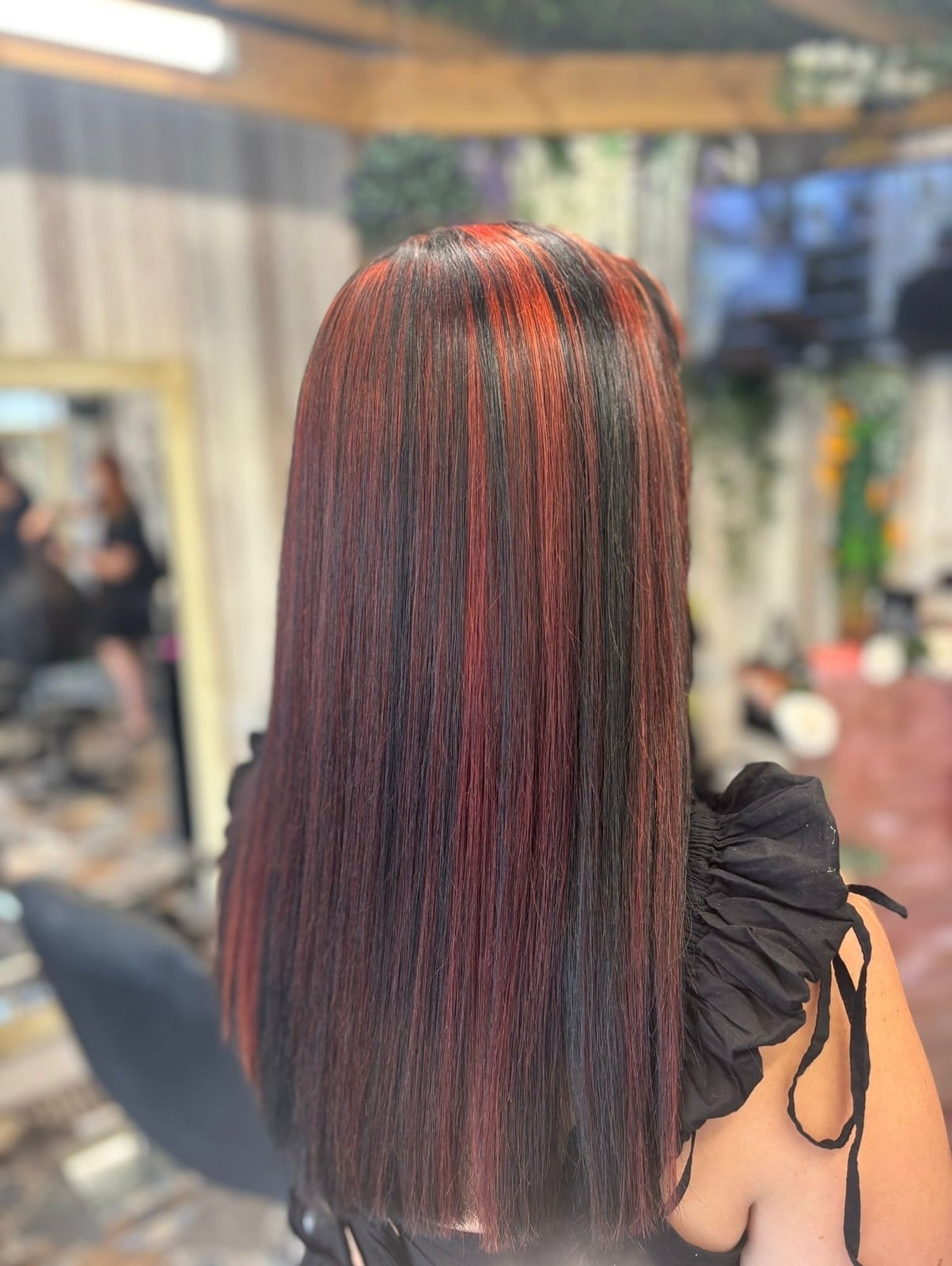 Dark Brown Base With Red Highlights Dark Brown Base With Red Highlights — Trendy Red Hair with Highlights