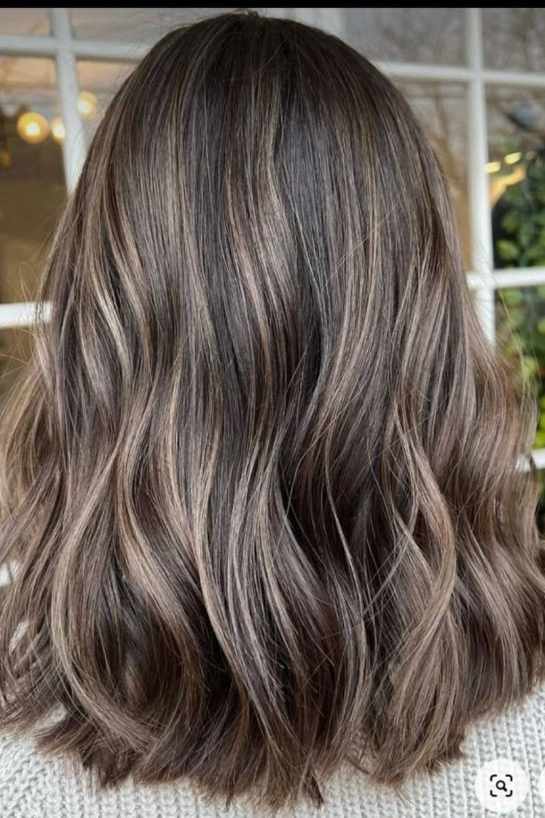 Shoulder Length Dark With Ash Blonde Balayage — Trendy Rich Brunette