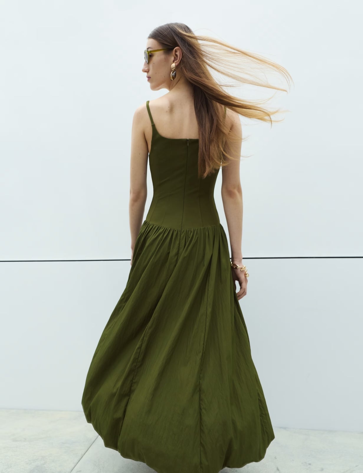 Olive Green Textured A-Line Dress Olive Green Textured A-Line Dress — Trendy Sage Green Dress