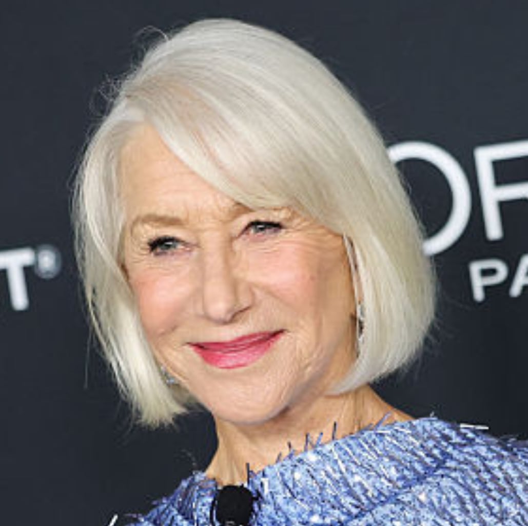 Gray Bob With Silver Highlights And Side Part Gray Bob With Silver Highlights And Side Part — Trendy Short Bob