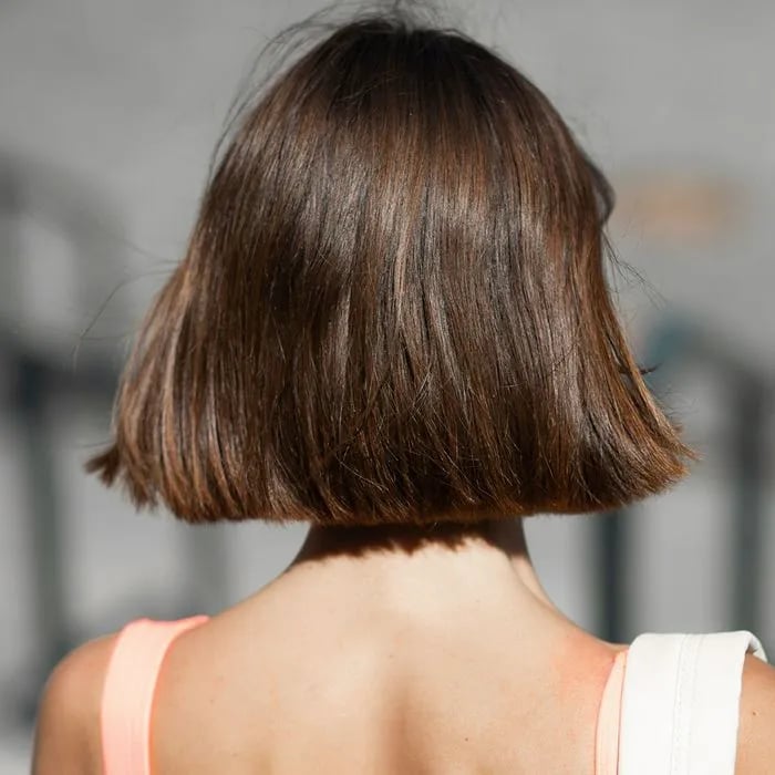 Dark Brown Bob With Wispy Bangs, Chin Dark Brown Bob With Wispy Bangs, Chin — Trendy Short Bob