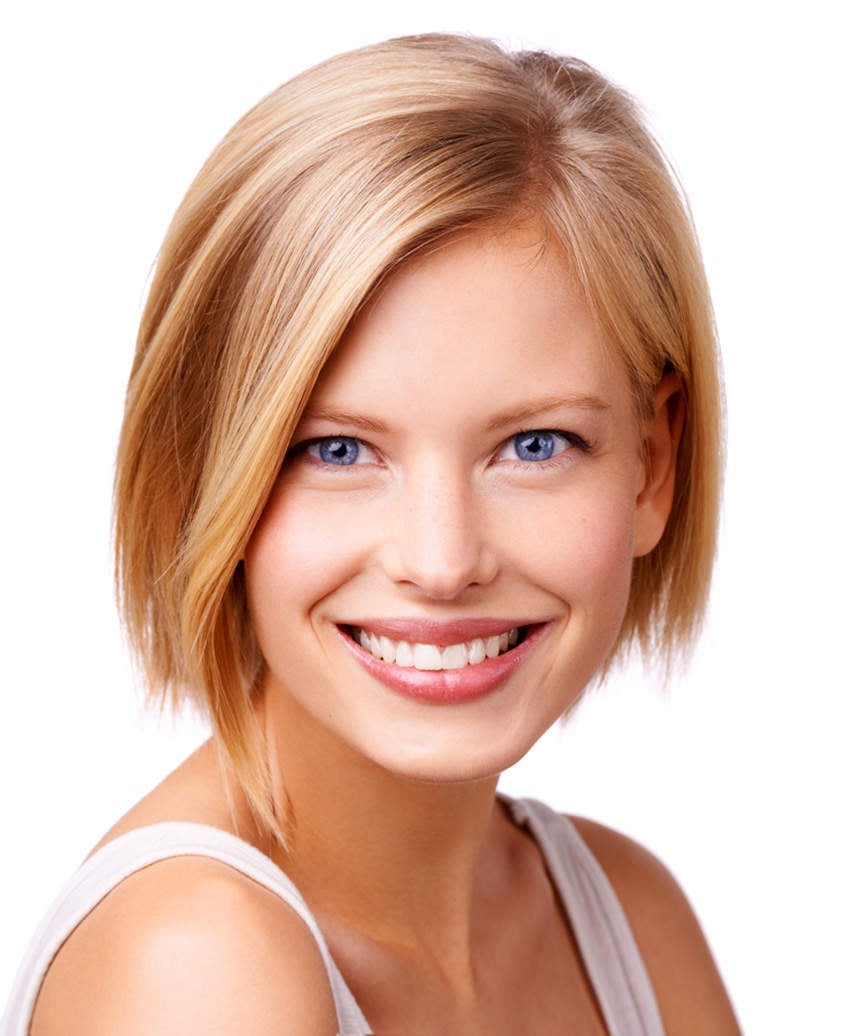 Blonde Bob With Root Shadow And Curtain Bangs Blonde Bob With Root Shadow And Curtain Bangs — Trendy Short Bob