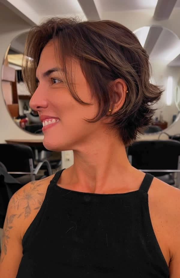 Tapered Bob With Face Framing Layers Tapered Bob With Face Framing Layers — Trendy Short Bob