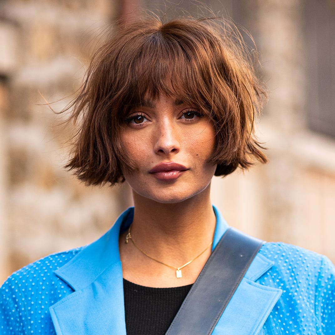 Chin Length Bob With Textured Air-Dried Finish Chin Length Bob With Textured Air-Dried Finish — Trendy Short Bob