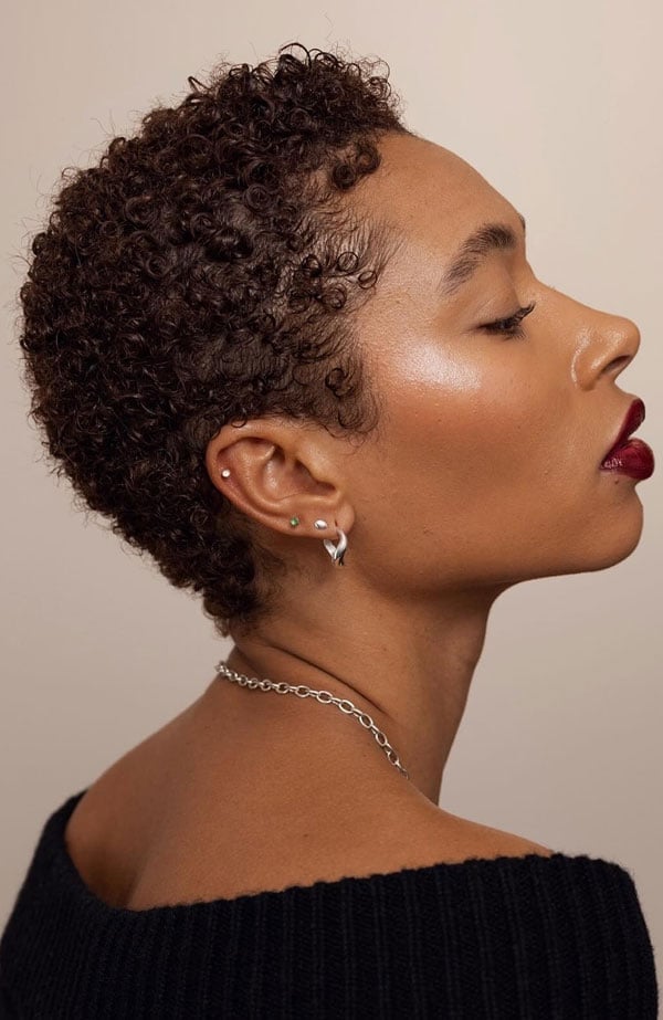 Fine Dark Brown Curly Pixie Fine Dark Brown Curly Pixie — Trendy Short Natural Hairstyles