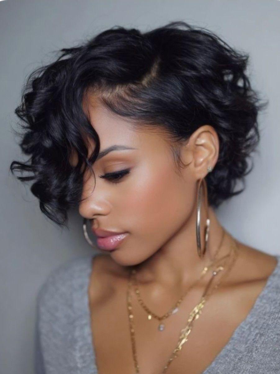 Black Pixie With Soft Wavy Curls Black Pixie With Soft Wavy Curls — Trendy Short Natural Hairstyles