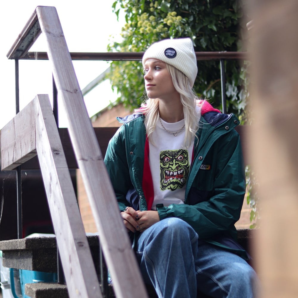 Relaxed Fit Jacket with Graphic Tee and Beanie Relaxed Fit Jacket with Graphic Tee and Beanie — Trendy Skater Outfits